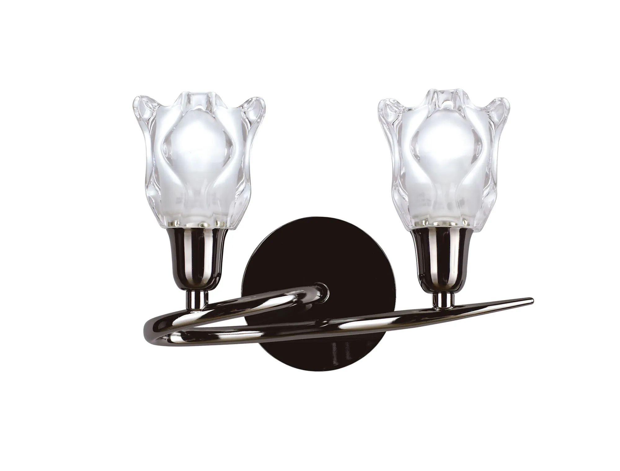 Amel Black Chrome Wall Lights Mantra Armed Wall Lights